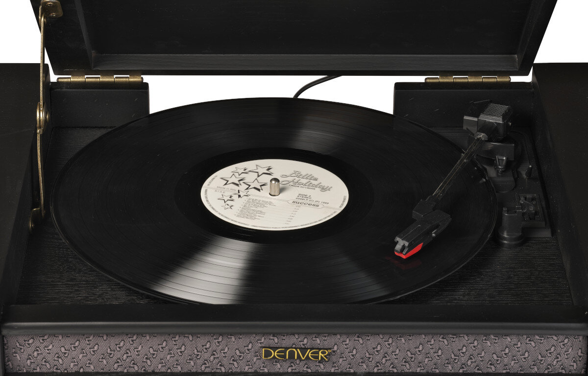 Gramofon DENVER MRD-51 Czarny prędkość dźwięk wzmacniacz igła