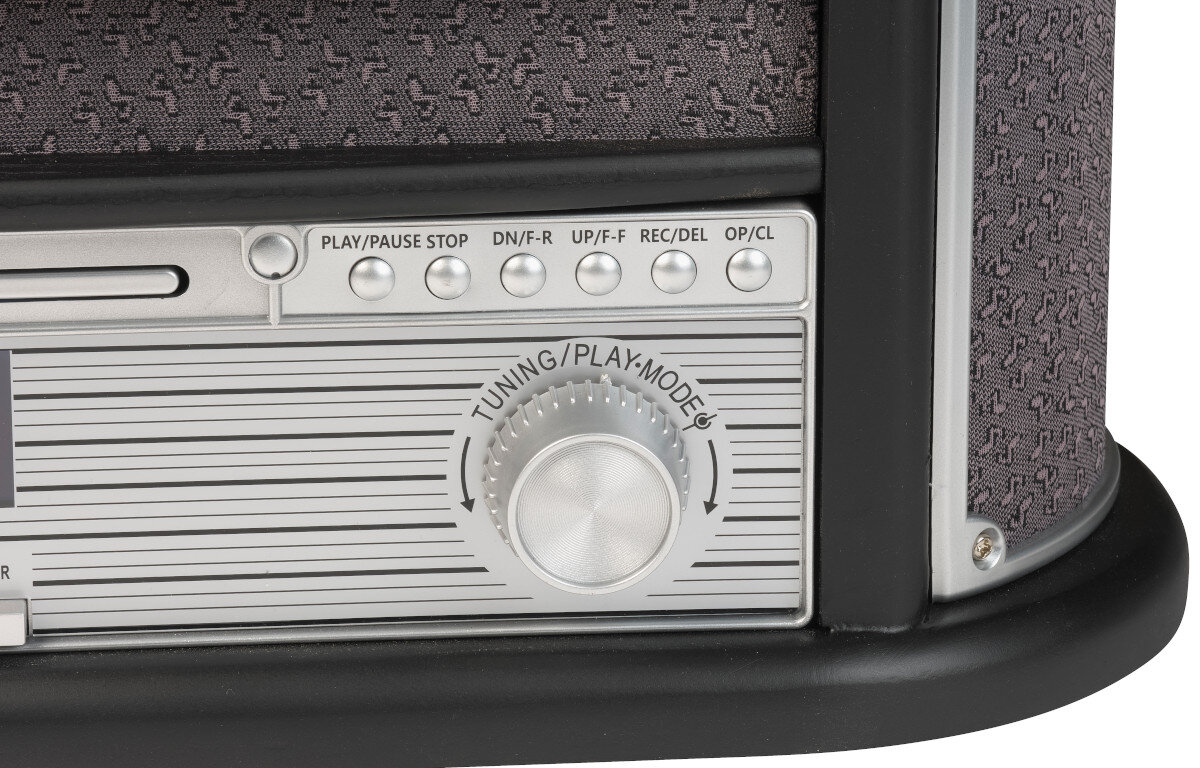 Gramofon DENVER MRD-51 Czarny obsługa wyświetlacz przyciski