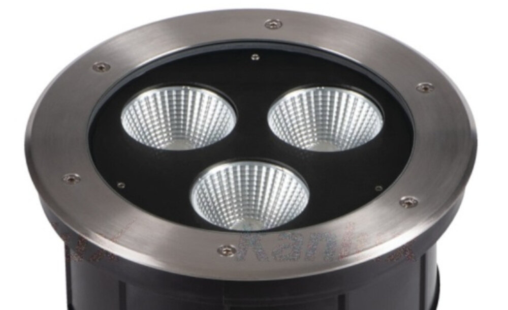 Oprawa najazdowa KANLUX KANLUX Turro 3X15W-NW 18983 Srebrny innowacyjna technologia LED efektywne oszczedne oswietlenie zintegrowane zrodlo swiatla jasne diody LED COB moc do 45 W swiatlow naturalnej bieli temperatura barwowa 4000 K strumien swietlny 3600 lm