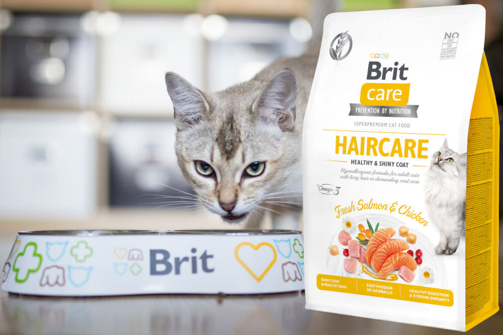 Karma dla kota BRIT CARE Cat Grain-Free Haircare Kurczak z łososiem 400 g witaminy zdrowie