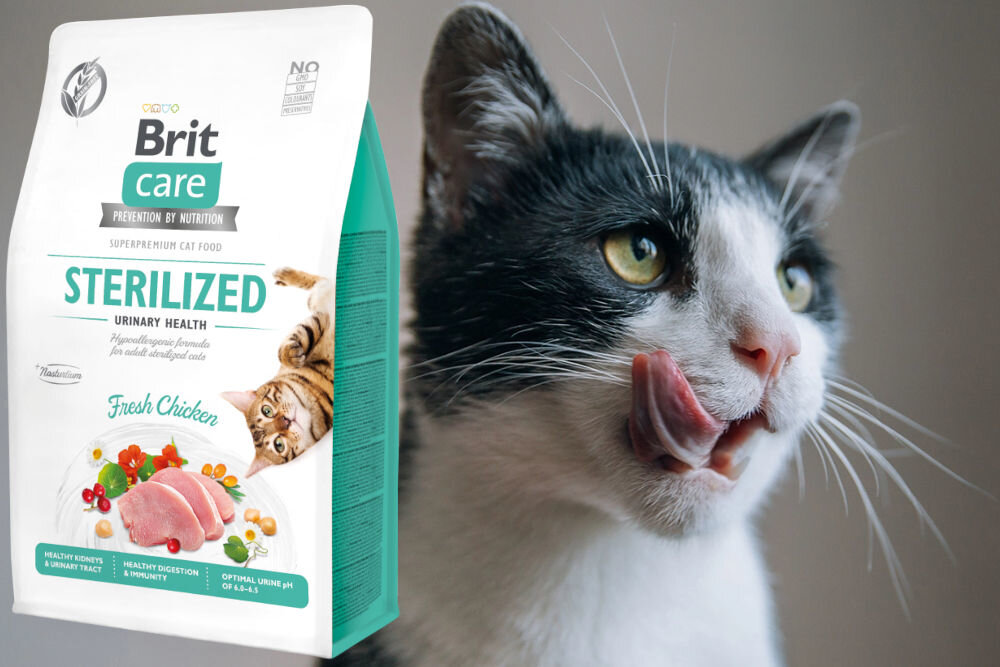 Karma dla kota BRIT Care Sterilized Urinary Kurczak 400 g dodatki analiza