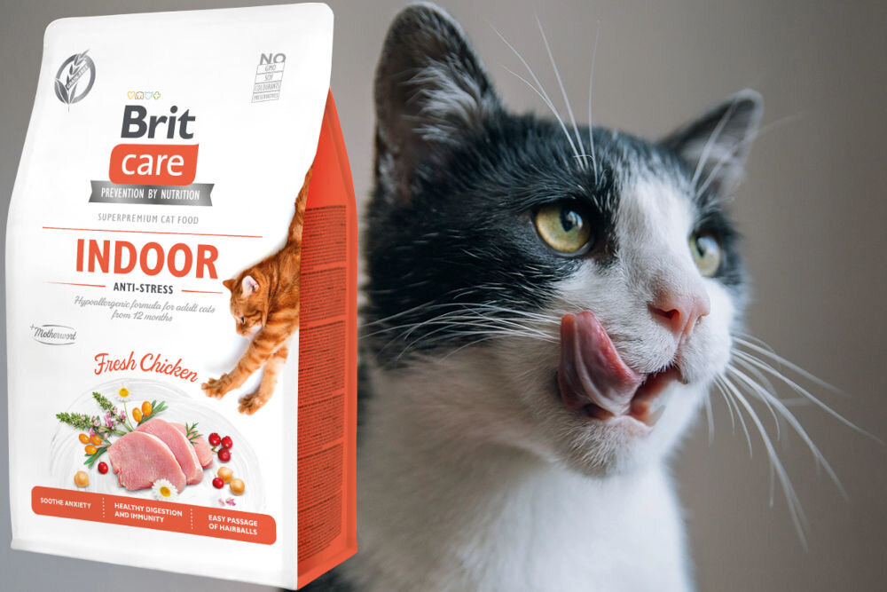 Karma dla kota BRIT CARE Indoor Anti Stress Świeży Kurczak 2 kg dodatki analiza