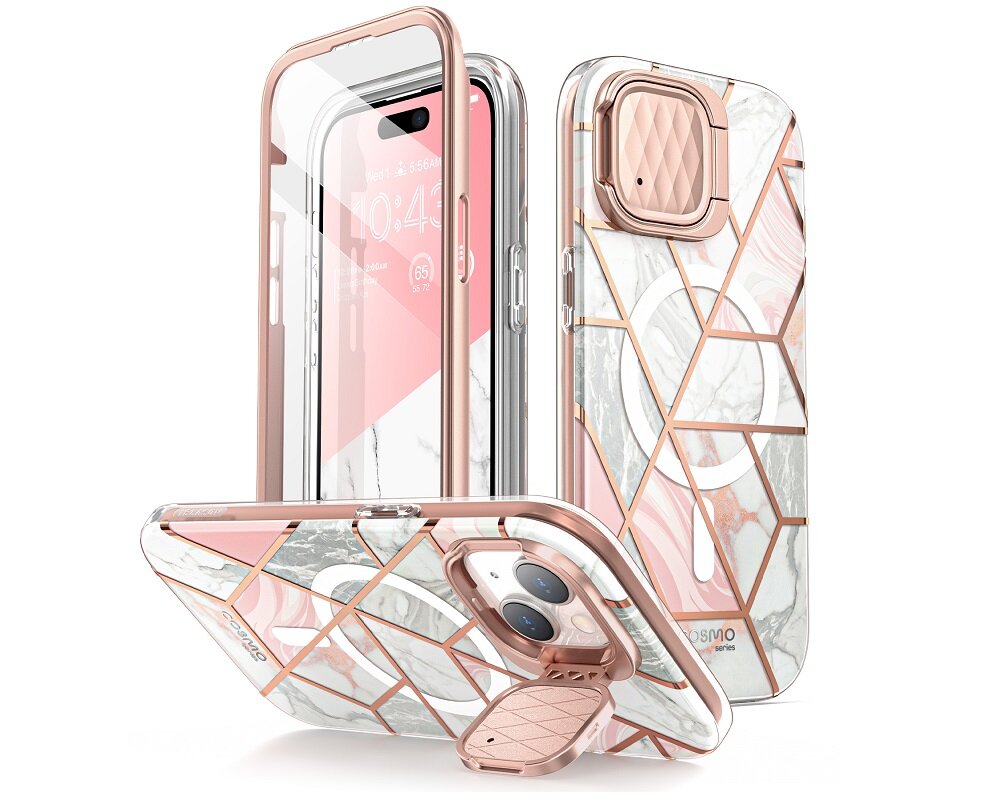 Etui SUPCASE Cosmo Mag MagSafe do Apple iPhone 15 Elegancja ochrona Smukły Wytrzymały Wyjątkowa Stylizacja Kompatybilność MagSafe Standard Wojskowy