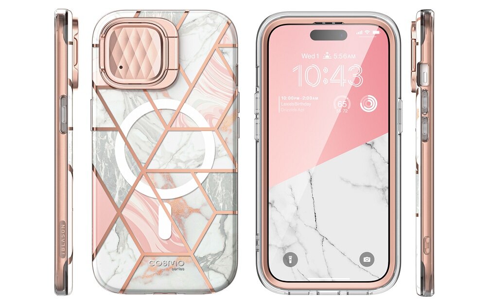 Etui SUPCASE Cosmo Mag MagSafe do Apple iPhone 15 Elegancja ochrona Smukły Wytrzymały Wyjątkowa Stylizacja Kompatybilność MagSafe Standard Wojskowy