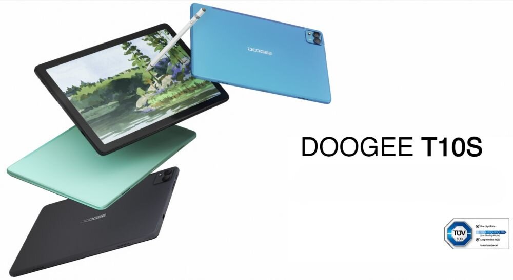 Tablet DOOGEE T10S    ekran bateria aparat procesor ram pamięć pojemność rozdzielczość zdjęcia filmy opis dane cechy blokady system łączność wifi bluetooth obudowa szkło odporność porty muzyka transfer sieć przekątna matryca waga czujniki oled amoled ips