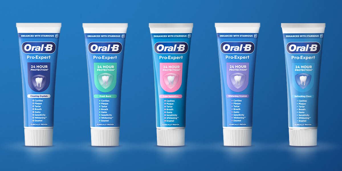 Pasta do zębów ORAL-B Pro-Expert Whitening Crystals (Delikatne wybielanie) 75 ml zdjęcie lifestyle Wybierz odpowiednią dla siebie  wyraźny smak mięty zielonej, słodkich nut i orzeźwiającego mentolu