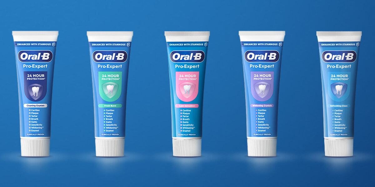 Pasta do zębów ORAL-B Pro-Expert Deep Clean (Odświeżająca czystość) 75 ml zdjęcie lifestyle Wybierz odpowiednią dla siebie smak energetyzującej mięty zielonej z odrobiną mentolu oraz wanilii