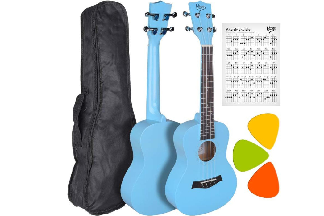 Ukulele V-TONE UK23 dźwięk nauka nastrojenie pokrowiec akustyka wykonanie