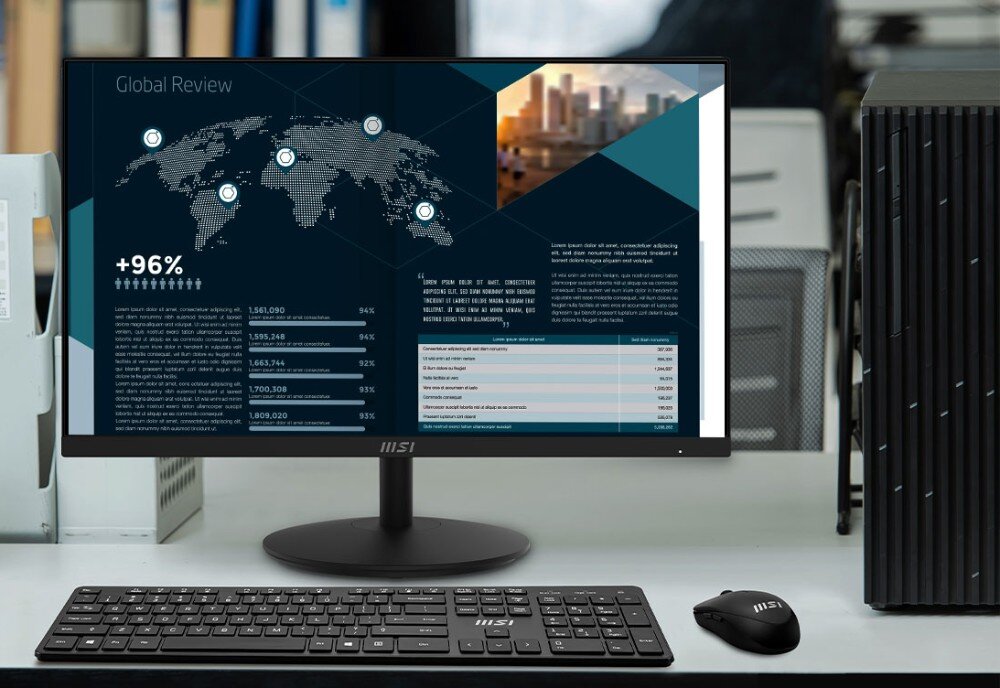 Monitor MSI Pro MP242A 23.8 1920x1080px IPS 100Hz 1 ms [MPRT] porty złącza podłączenie