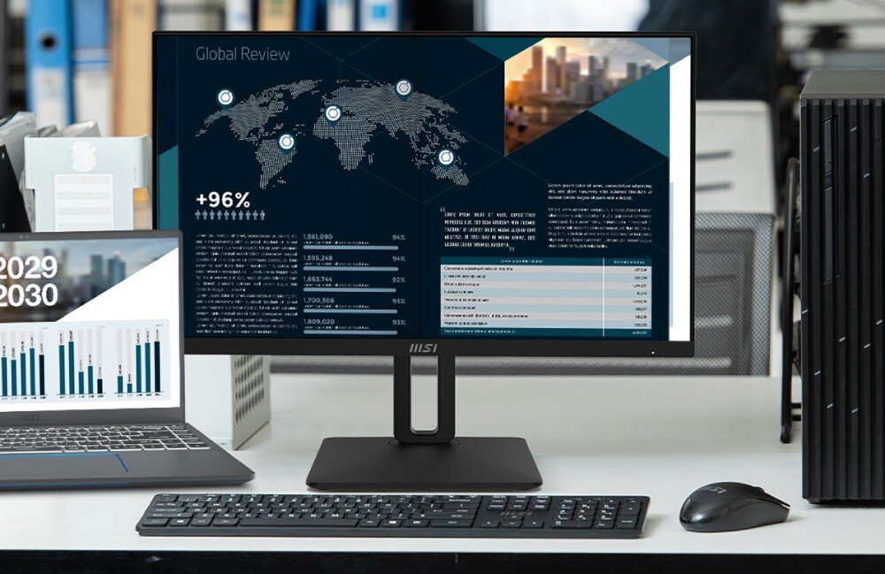 Monitor MSI Pro MP242AP 23.8 1920x1080px IPS 100Hz 1 ms [MPRT] porty złącza podłączenie