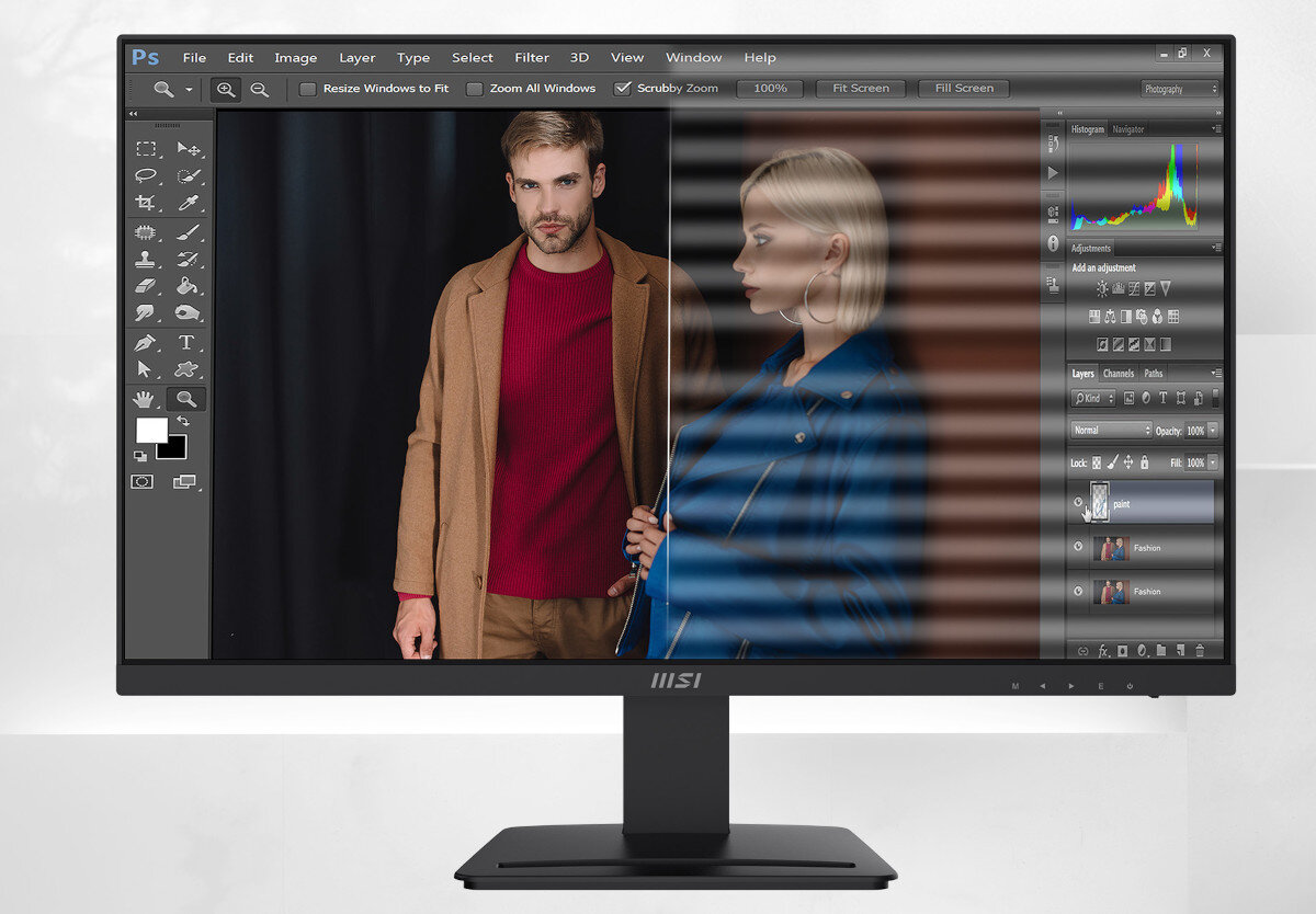 Monitor MSI Pro MP273A 27 1920x1080px IPS 100Hz 1 ms wzrok ochrona zdrowie migotanie niebieskie światło