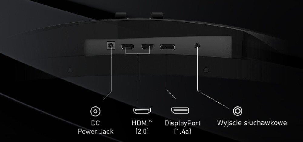 Monitor MSI G273CQ 27 2560x1440px 170Hz 1 ms Curved porty złącza