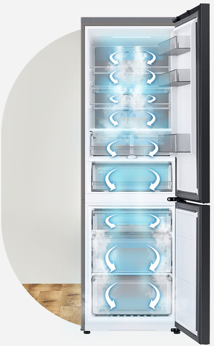 Lodówka RB34A7B5E12 - Media Expert - All Around Cooling - zdjęcie Samsung lodówka RB34A7B5E12 - Media Expert - All Around Cooling - zdjęcie