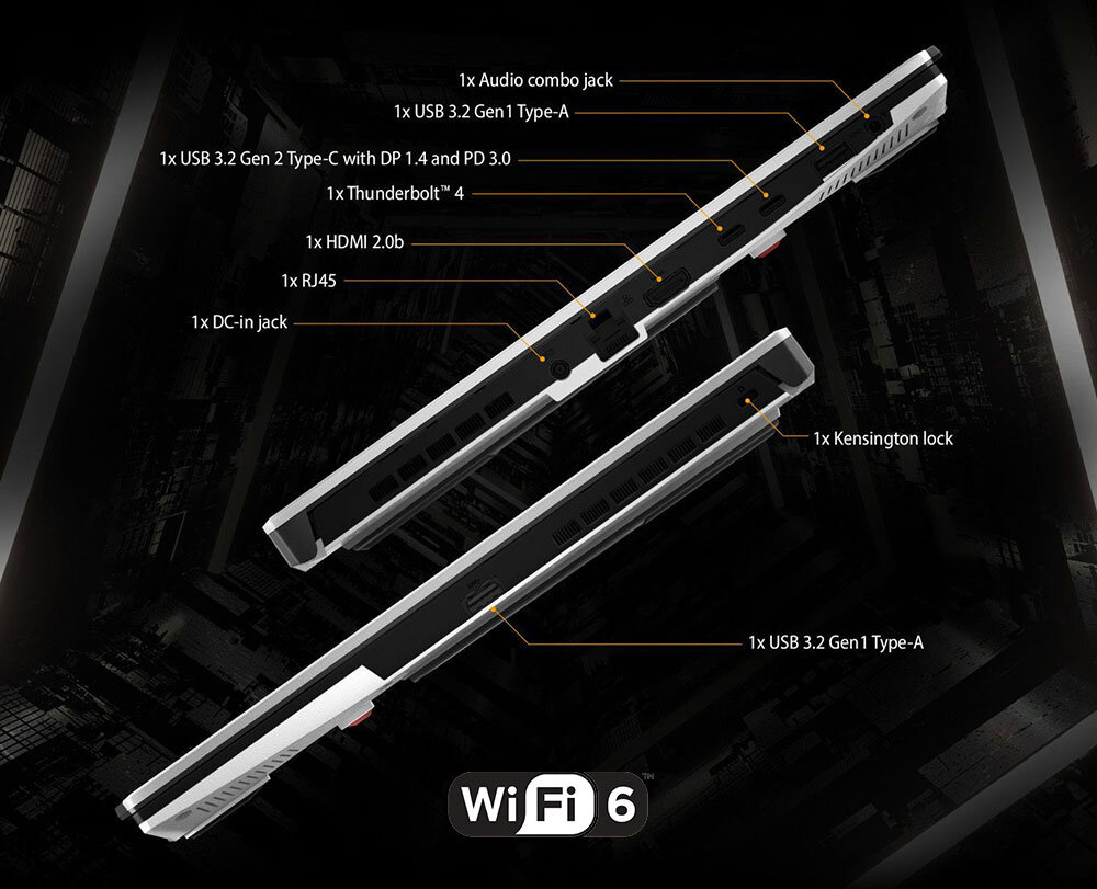 Laptop ASUS TUF Dash F15 FX517 - Wi-Fi 6