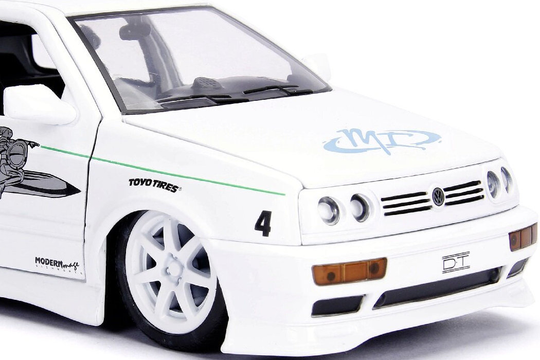 Samochód JADA TOYS Szybcy i wściekli 1995 Volkswagen Jetta zabawa realizm film ruchome obrotowe realistyczne
