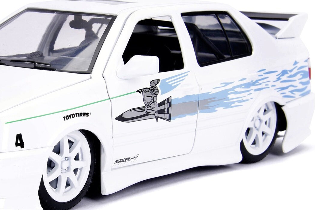 Samochód JADA TOYS Szybcy i wściekli 1995 Volkswagen Jetta zabawa realizm film ruchome obrotowe realistyczne