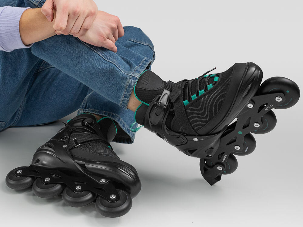 Rolki SPOKEY Matty (rozmiar 39-42) Czarno-fioletowy rozmiar regulacja kółka