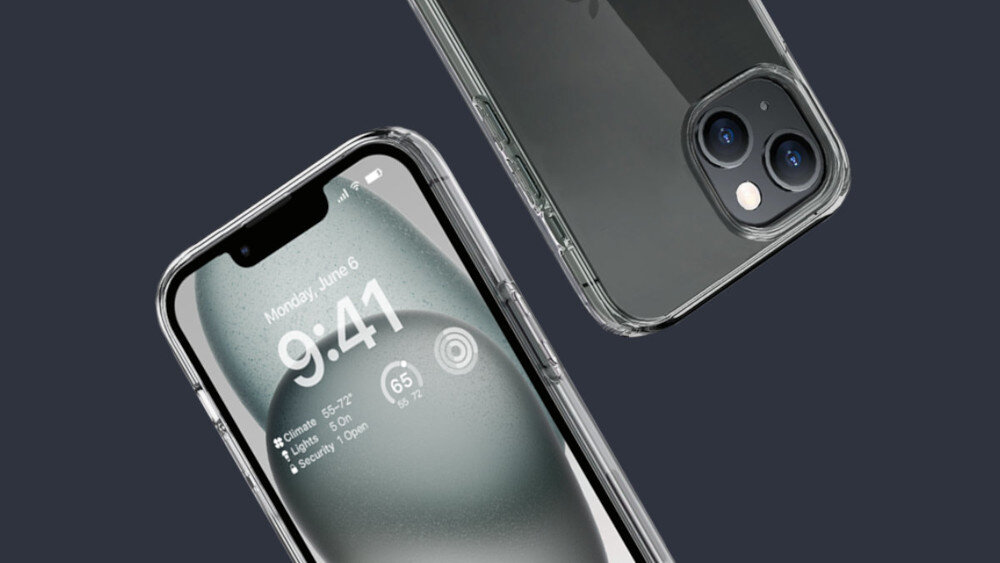 Etui CRONG Crystal Slim Cover do Apple iPhone 15 - instalacja