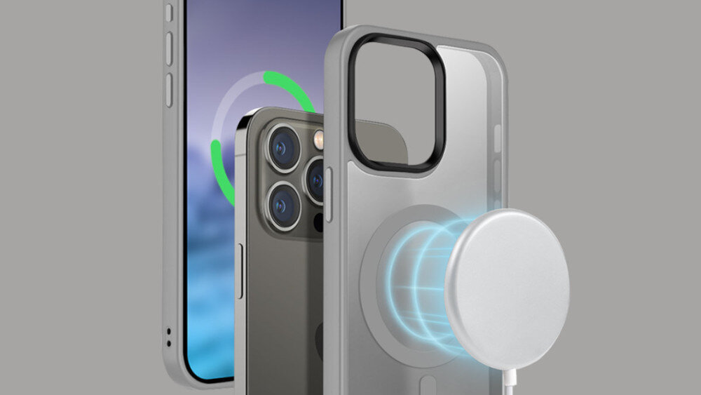 Etui CRONG Hybrid Frost MAG Cover MagSafe do Apple iPhone 15 - wykonanie