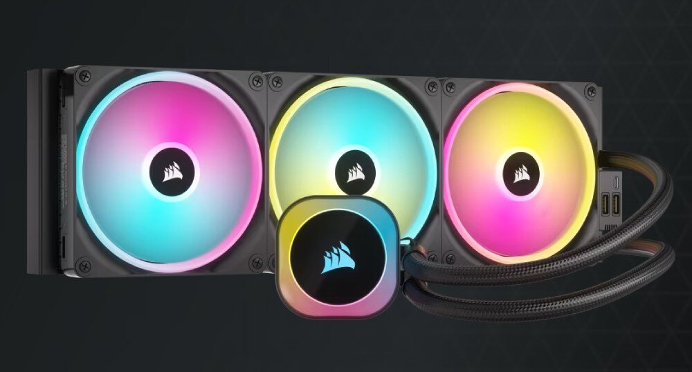 Chłodzenie wodne CORSAIR iCUE LINK H170i RGB Czarny regulacja obroty tryb Zero RPM