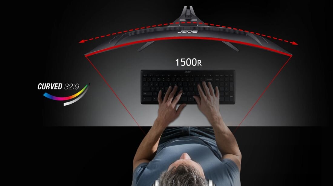 Monitor ACER Nitro XZ452CUVbemiiphuzx - Zakrzywiony ekran 1500R