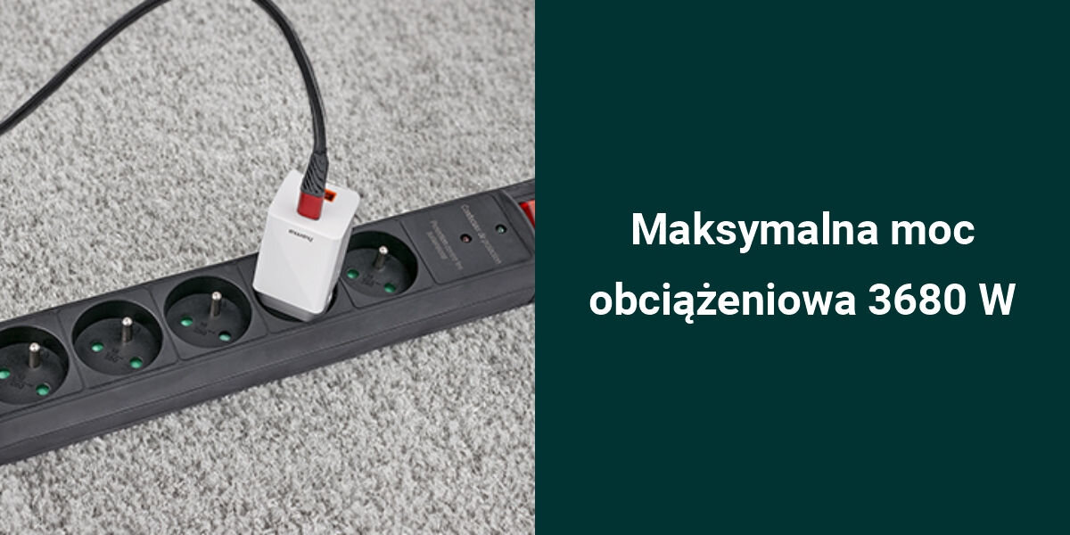 Listwa HAMA 614435 5GN (1.4 m) Obciążenie do 3680W