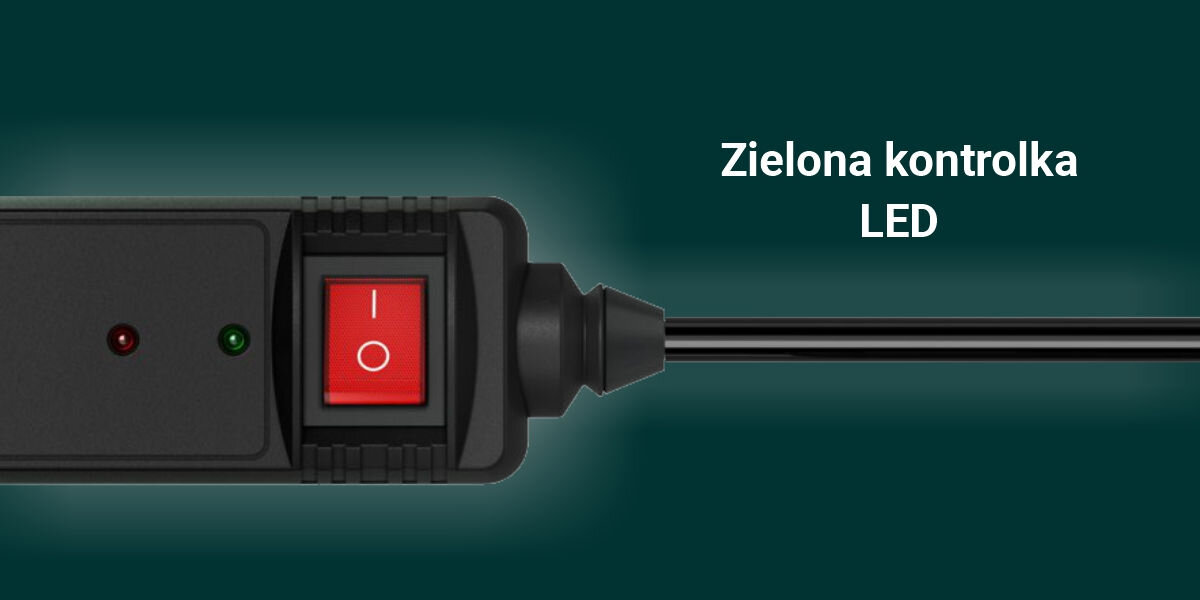 Listwa HAMA 614435 5GN (1.4 m) Zielona kontrolka LED