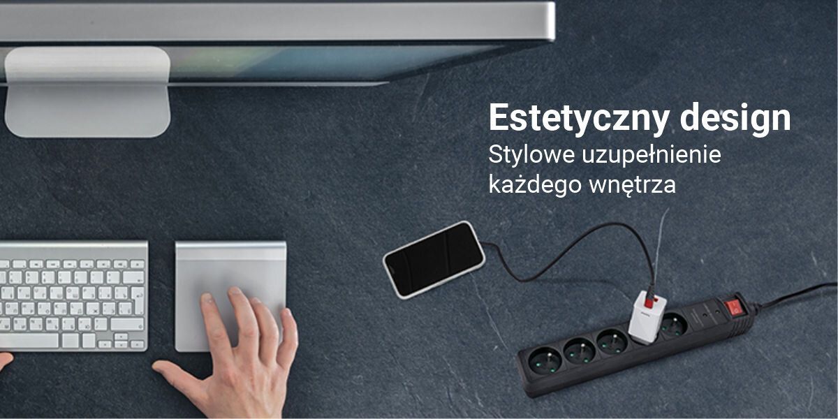 Listwa HAMA 614435 5GN (1.4 m) Nowoczesny design