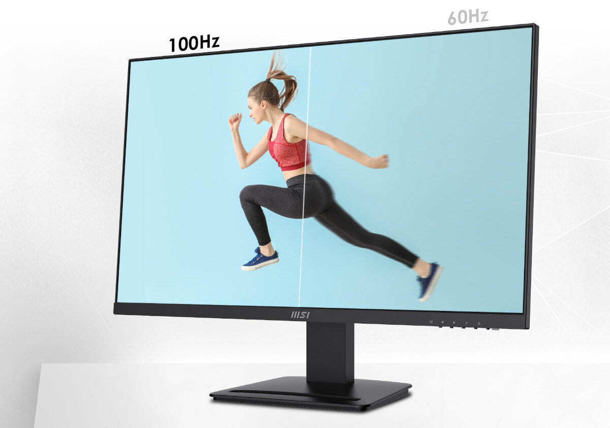 Monitor MSI Pro MP243X 23.8 1920x1080px IPS 100Hz 1 ms płynność odświeżanie czas reakcji FreeSync synchronizacja