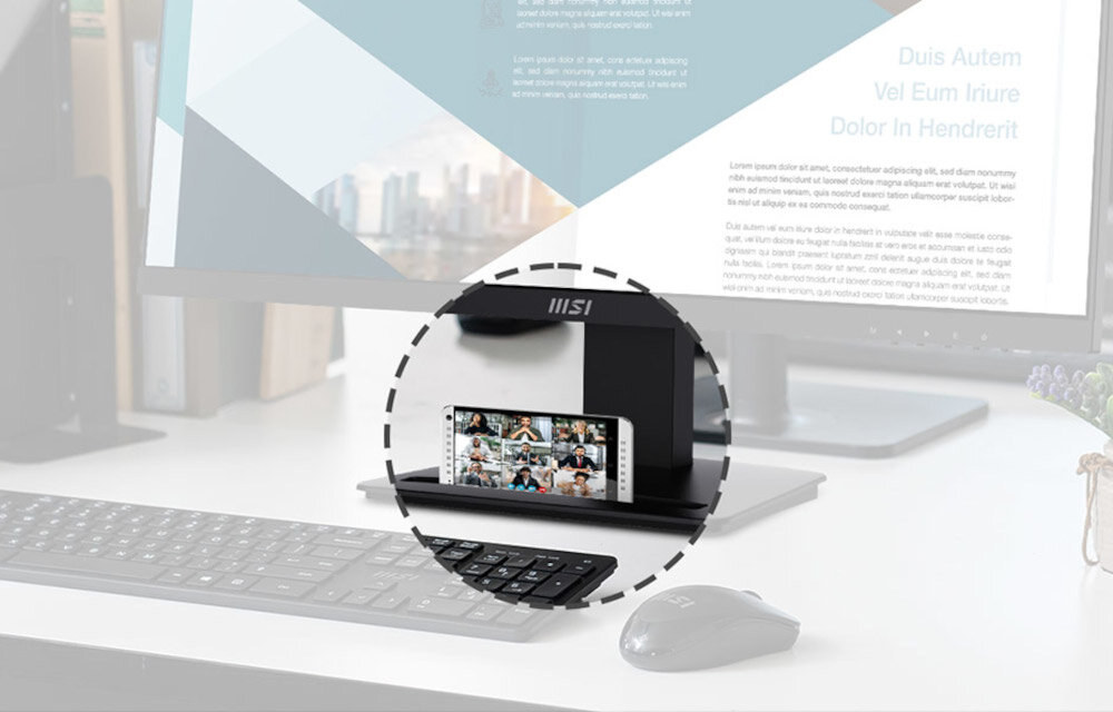 Monitor MSI Pro MP243X 23.8 1920x1080px IPS 100Hz 1 ms konstrukcja podstawa nachylenie gniazdo podstawka