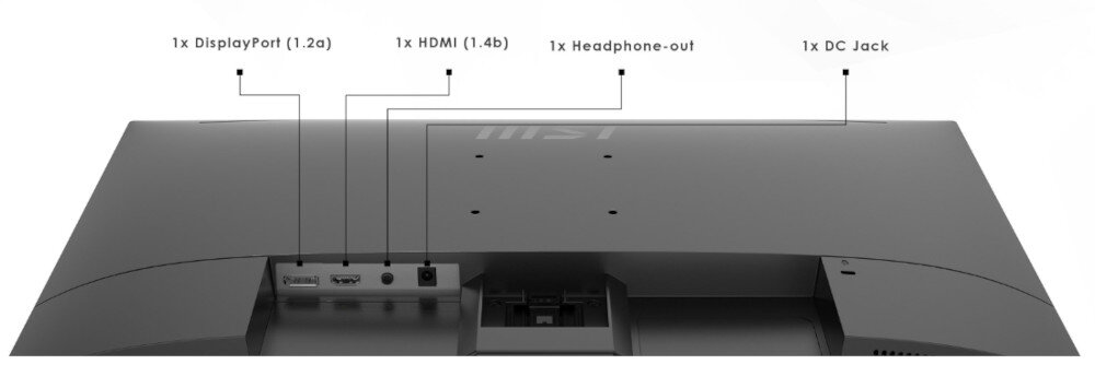Monitor MSI Pro MP243X 23.8 1920x1080px IPS 100Hz 1 ms porty podłączenie złącza