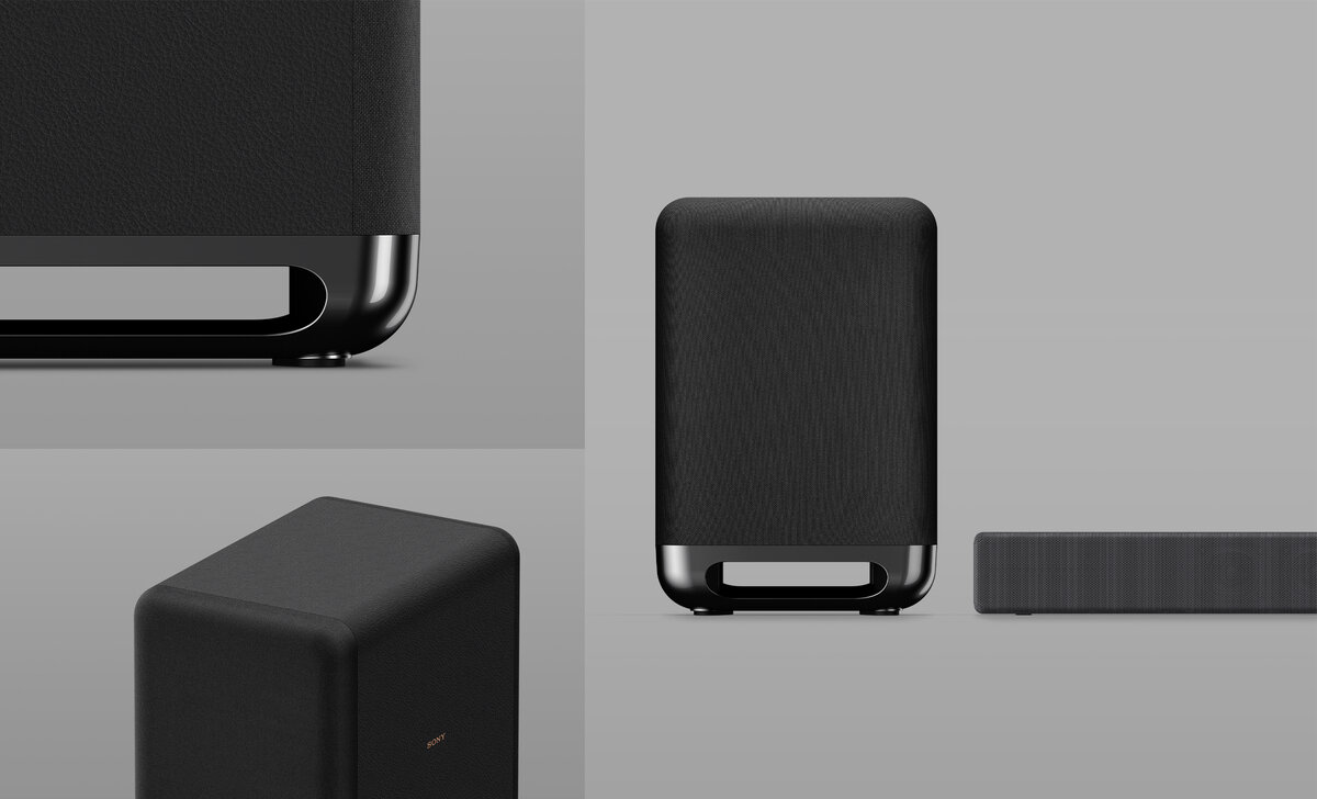 Subwoofer SONY SASW5.CEL monolityczna obudowa o zaokrąglonych brzegach, donośny dźwięk