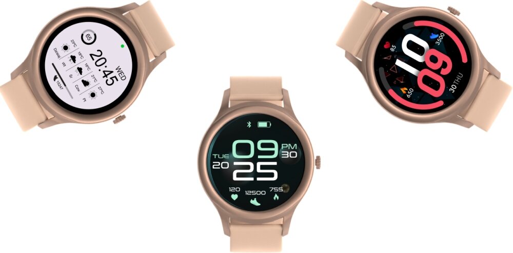 Smartwatch FOREVER Forevive 3 SB-340 ekran bateria czujniki zdrowie sport pasek ładowanie pojemność rozdzielczość łączność sterowanie krew puls rozmowy smartfon aplikacja