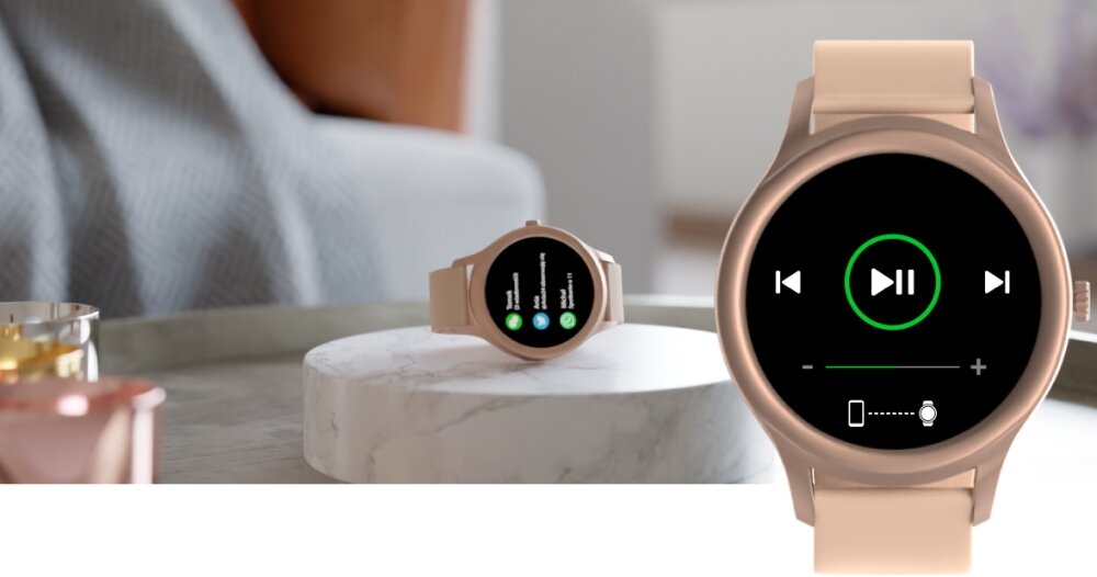 Smartwatch FOREVER Forevive 3 SB-340 ekran bateria czujniki zdrowie sport pasek ładowanie pojemność rozdzielczość łączność sterowanie krew puls rozmowy smartfon aplikacja