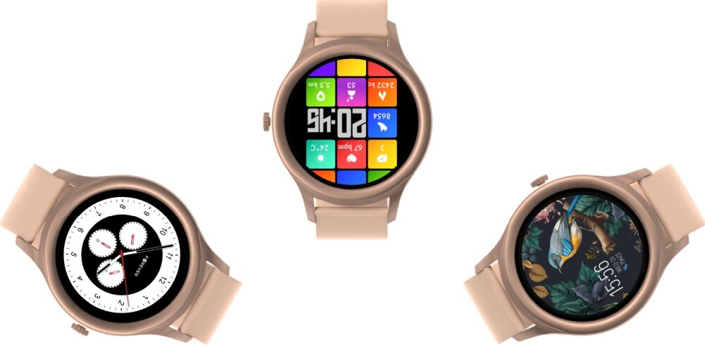 Smartwatch FOREVER Forevive 3 SB-340 ekran bateria czujniki zdrowie sport pasek ładowanie pojemność rozdzielczość łączność sterowanie krew puls rozmowy smartfon aplikacja