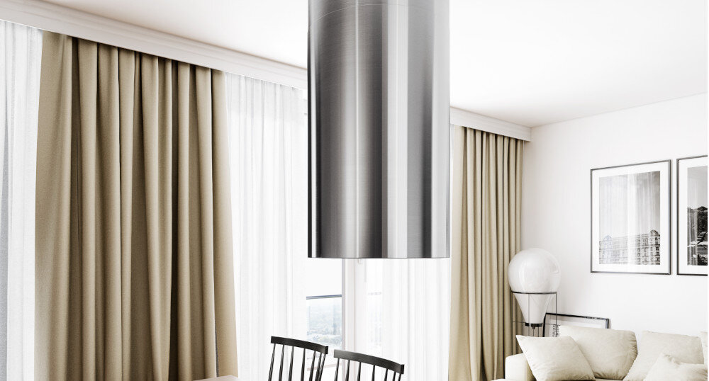 Okap GLOBALO Newelio Isola 39.1 Biały wyciąg pochłaniacz 