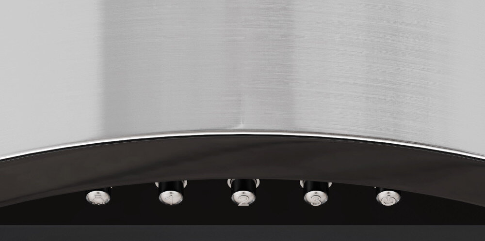 Okap GLOBALO Newelio Isola 39.1 Biały sterowanie mechaniczne przyciski