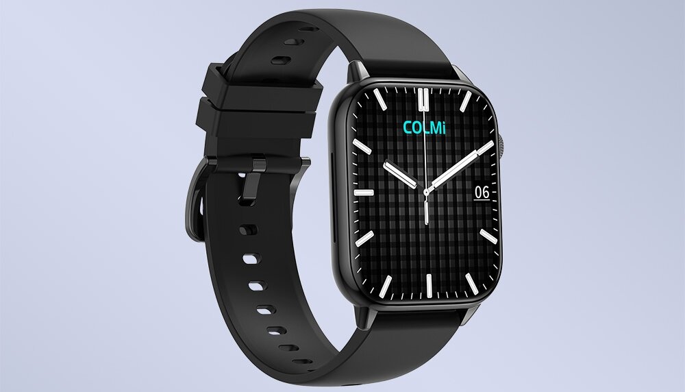 SMARTWATCH COLMI C61 ekran bateria czujniki zdrowie sport pasek ładowanie pojemność rozdzielczość łączność sterowanie krew puls rozmowy smartfon aplikacja