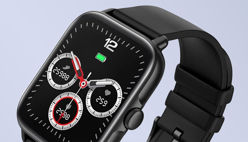 SMARTWATCH COLMI P28 PLUS ekran bateria czujniki zdrowie sport pasek ładowanie pojemność rozdzielczość łączność sterowanie krew puls rozmowy smartfon aplikacja