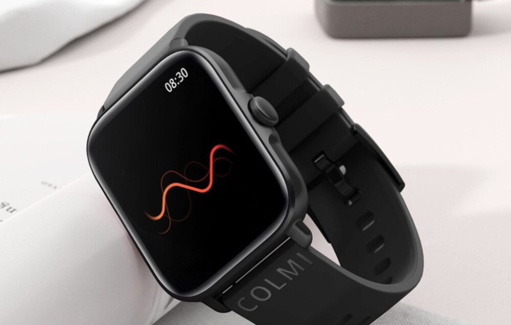 SMARTWATCH COLMI P28 PLUS ekran bateria czujniki zdrowie sport pasek ładowanie pojemność rozdzielczość łączność sterowanie krew puls rozmowy smartfon aplikacja