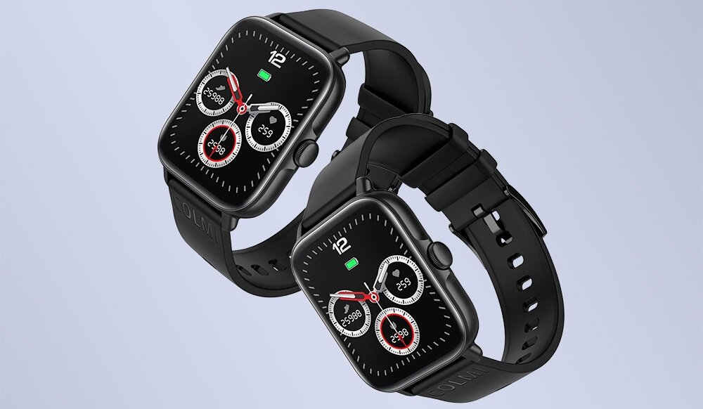 SMARTWATCH COLMI P28 PLUS ekran bateria czujniki zdrowie sport pasek ładowanie pojemność rozdzielczość łączność sterowanie krew puls rozmowy smartfon aplikacja