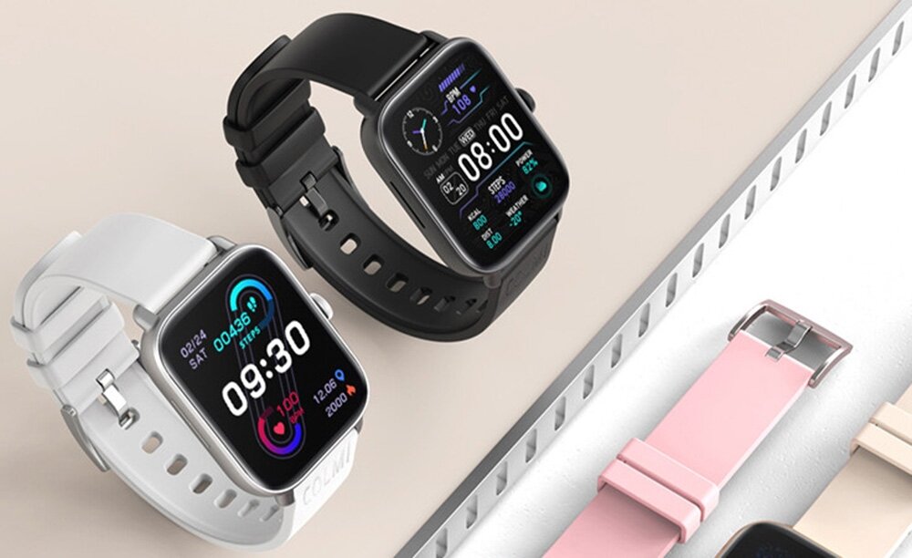SMARTWATCH COLMI P28 PLUS ekran bateria czujniki zdrowie sport pasek ładowanie pojemność rozdzielczość łączność sterowanie krew puls rozmowy smartfon aplikacja