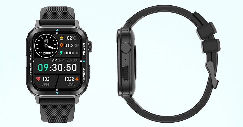 SMARTWATCH COLMI M41 ekran bateria czujniki zdrowie sport pasek ładowanie pojemność rozdzielczość łączność sterowanie krew puls rozmowy smartfon aplikacja