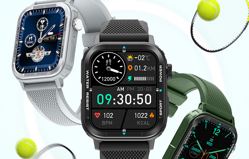 SMARTWATCH COLMI M41 ekran bateria czujniki zdrowie sport pasek ładowanie pojemność rozdzielczość łączność sterowanie krew puls rozmowy smartfon aplikacja