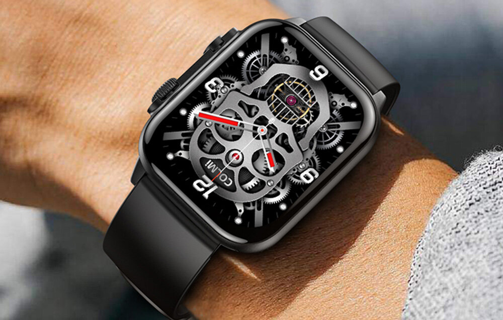 SMARTWATCH COLMI C81 ekran bateria czujniki zdrowie sport pasek ładowanie pojemność rozdzielczość łączność sterowanie krew puls rozmowy smartfon aplikacja