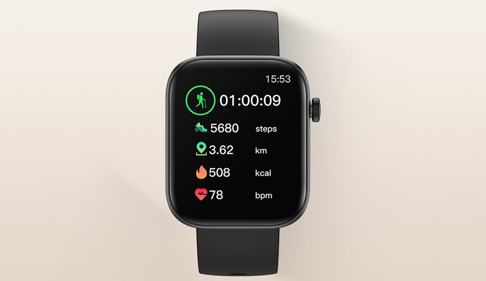 SMARTWATCH COLMI P71 ekran bateria czujniki zdrowie sport pasek ładowanie pojemność rozdzielczość łączność sterowanie krew puls rozmowy smartfon aplikacja