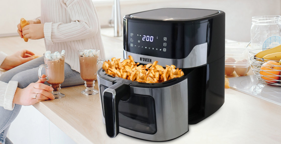 Frytkownica beztłuszczowa NOVEEN AF560 Air Fryer pojemnosc 6,5 l pokrycie teflon