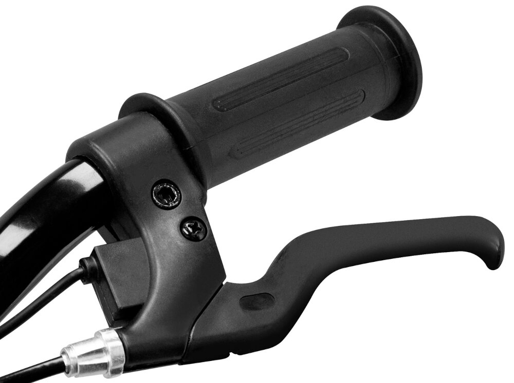 Hulajnoga elektryczna SPOKEY Mizzaro Czarno-zielony tylny hamulec bebnowy duza sila hamowania odblaski po bokach konstrukcji lepsza widocznosc na drodze bezpieczenstwo manetka do zwiekszania predkosci plynne przyspieszenie kontrola nad pojazdem