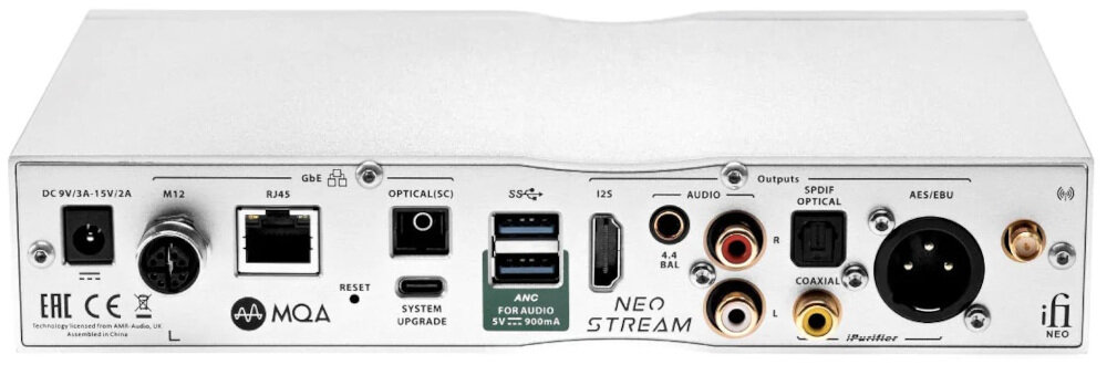 Odtwarzacz sieciowy IFI AUDIO Neo Stream - wejścia