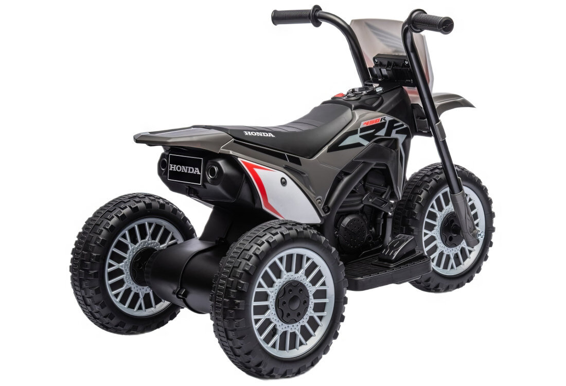 Motorek elektryczny MILLY MALLY Honda CRF 450R Szary Realistyczne wrażenia realistyczny dźwięk silnika pedał gazu Wbudowany klakson zabawa frajda